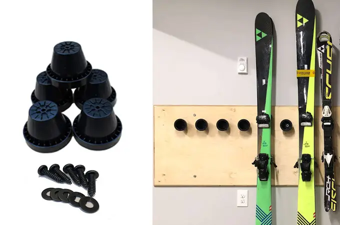 Button Ski Hangers to Build a Button Ski Rack 5-Pack