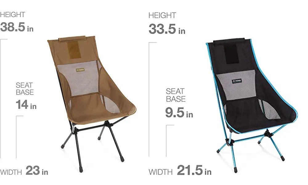 Helinox Chair Two vs. Sunset: Heigh Difference
